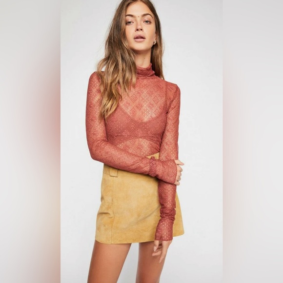 Intimately Free XS Sheer Layering Top Mustard - Picture 6 of 9